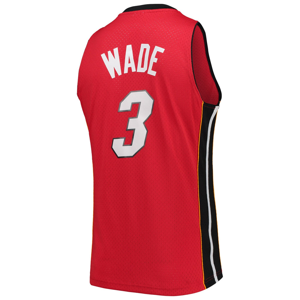 Miami Heat Dwyane Wade Mitchell & Ness Red 2005-06 Hardwood Classics Swingman Jersey for Men product image 3, provided for