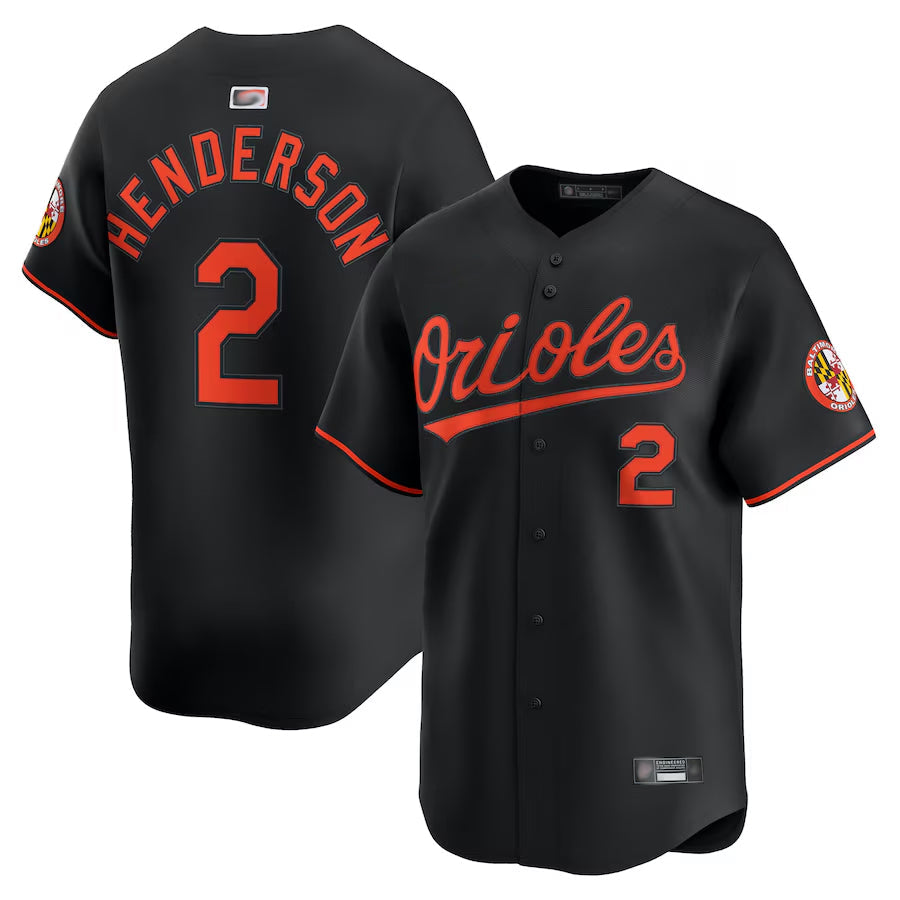 B.Orioles #2 Gunnar Henderson Player Black Home Limited product image 1