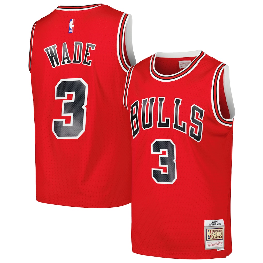 Chicago Bulls Dwyane Wade Mitchell & Ness Red 2016/17 Hardwood Classics Swingman Jersey for Men product image 1, provided