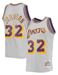 Magic Johnson Los Angeles Lakers Mitchell & Ness 1984-85 Hardwood Classics Reload 2.0 Swingman Jersey - Gray for Men product