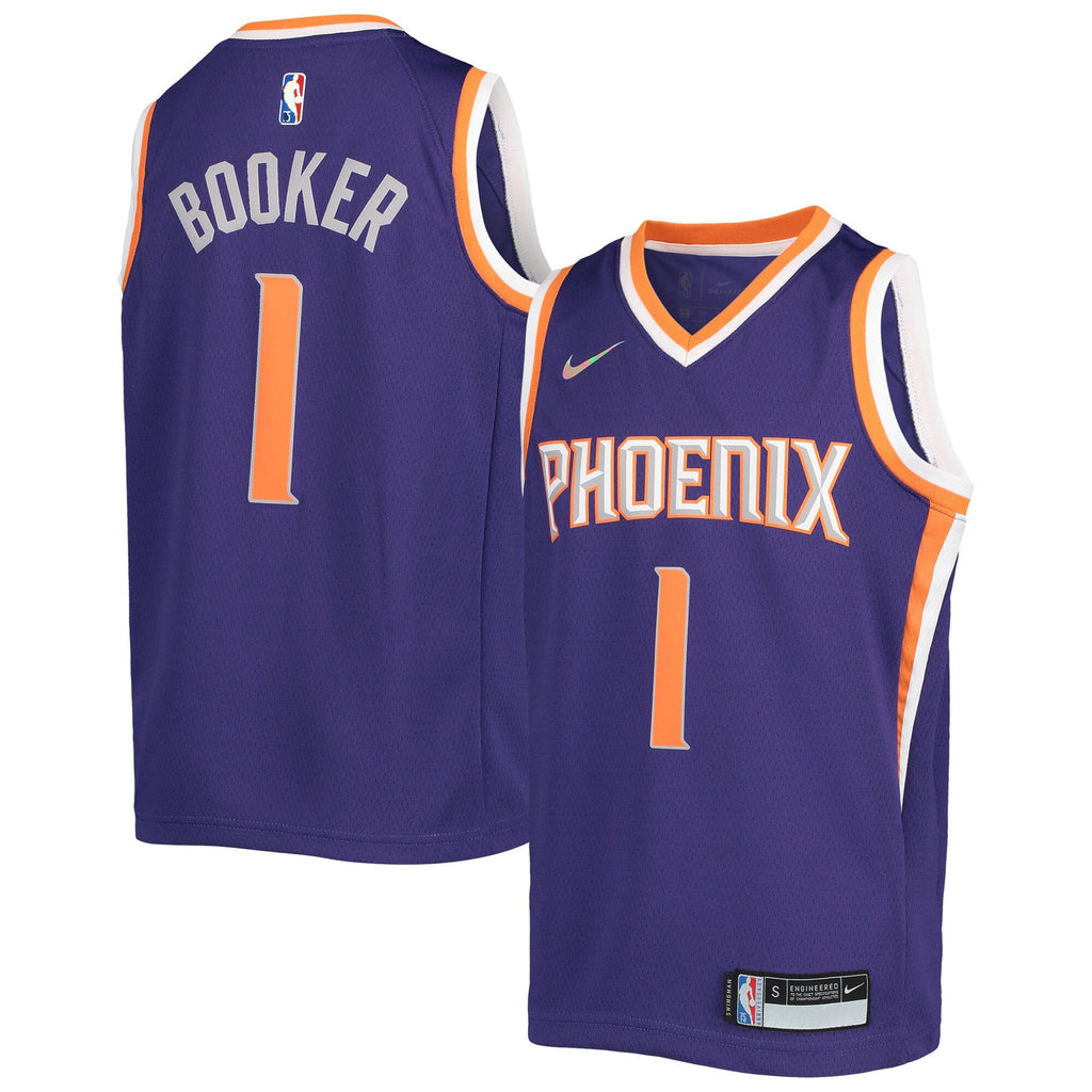 Devin Booker Phoenix Suns Nike Purple Icon Edition Swingman Jersey product image 1, provided for visual reference and