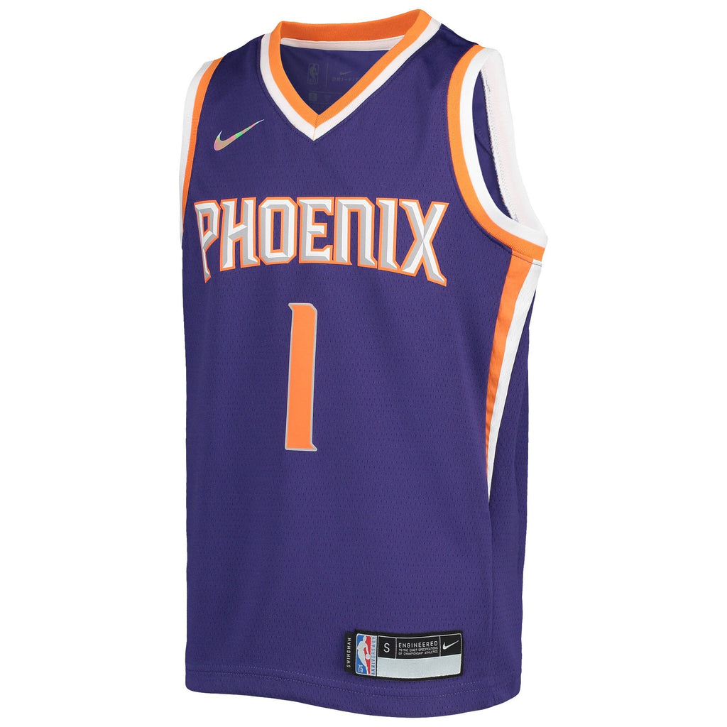 Devin Booker Phoenix Suns Nike Purple Icon Edition Swingman Jersey product image 2, provided for visual reference and