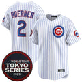 C.Cubs #2 Nico Hoerner Player White 2025 World Tour Tokyo product image 1