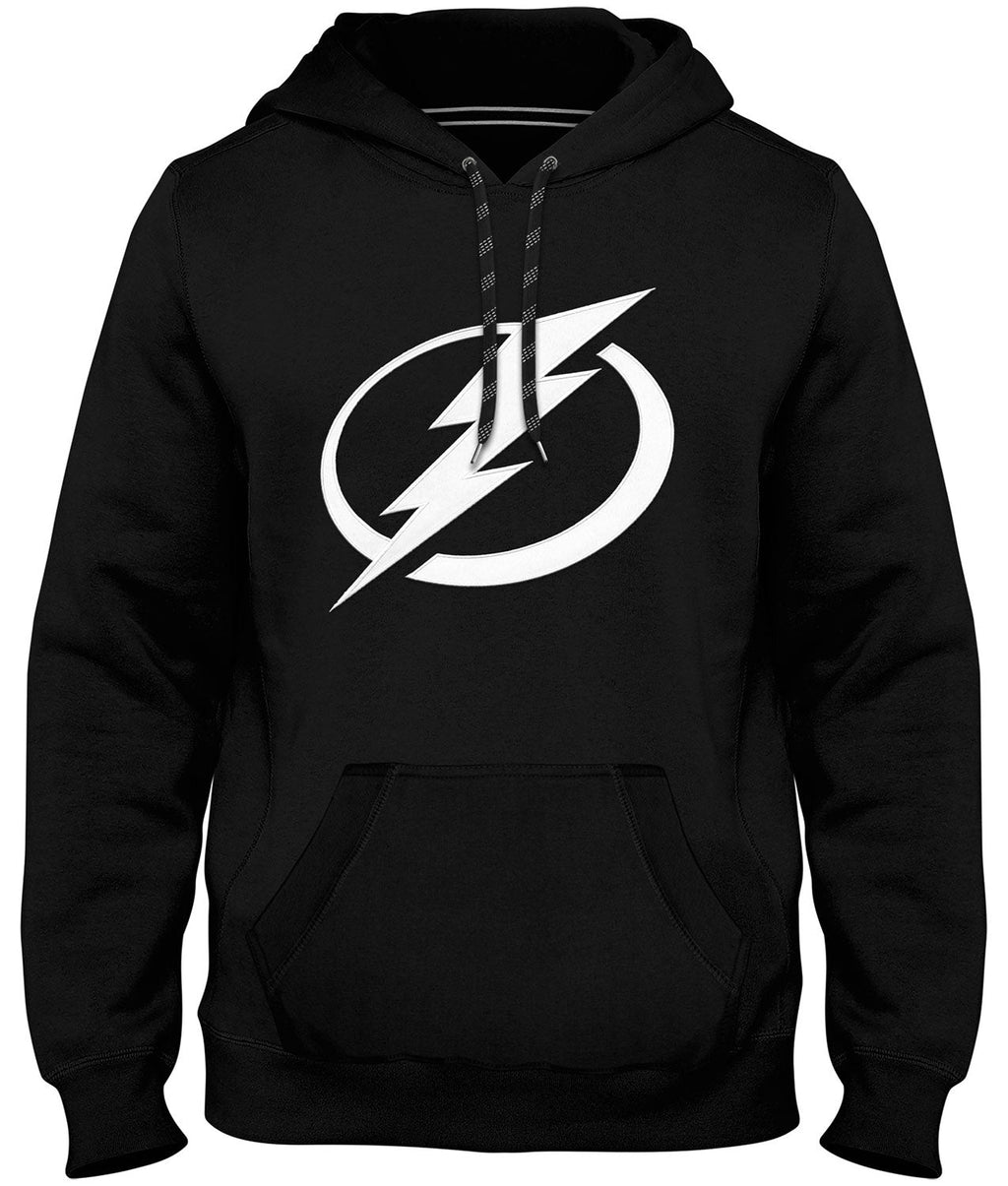 Tampa Bay Lightning NHL Bulletin Men Black Express Twill Logo Hoodie product image 1, provided for visual reference and