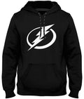 Tampa Bay Lightning NHL Bulletin Men Black Express Twill Logo Hoodie product image 1, provided for visual reference and