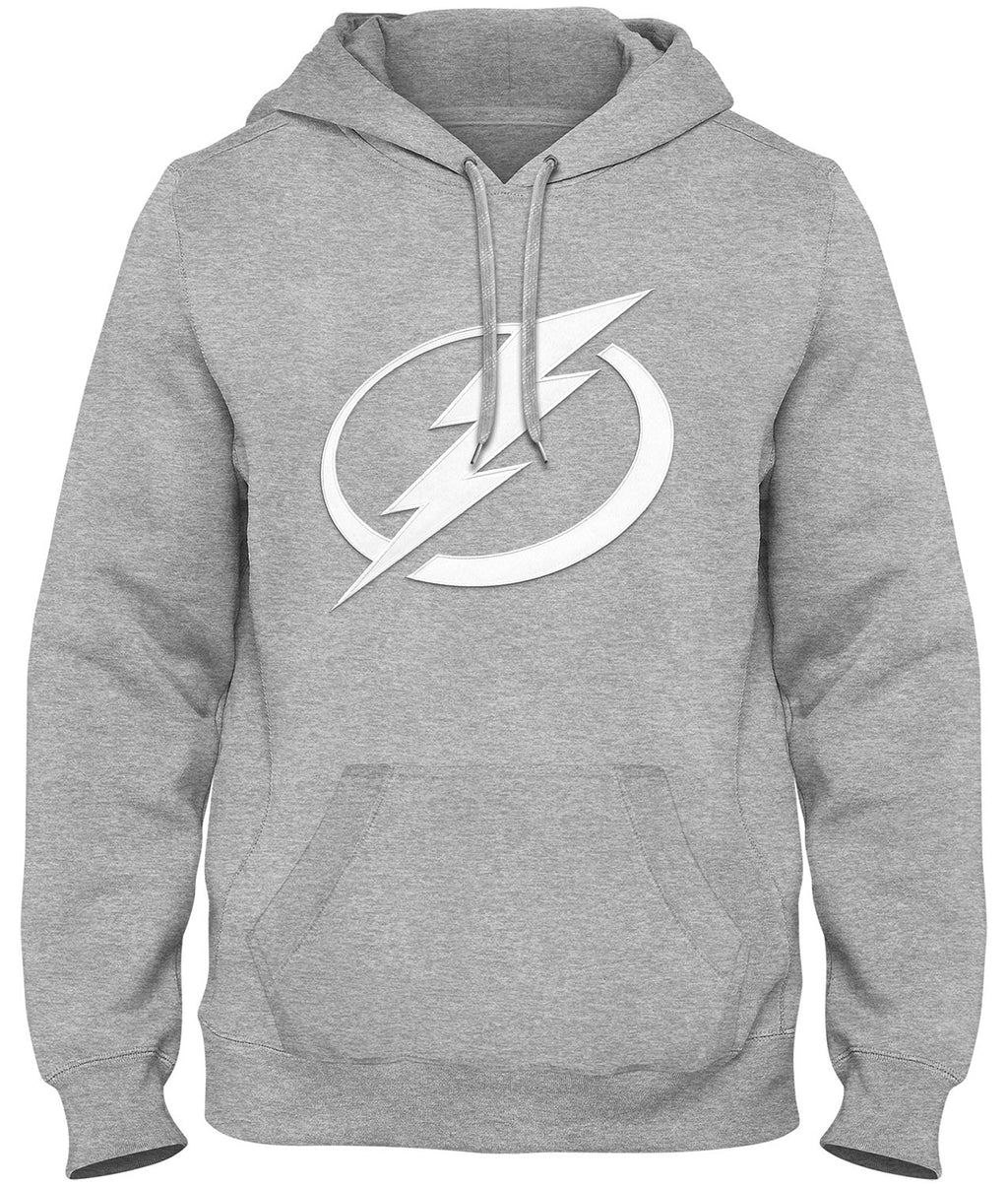 Tampa Bay Lightning NHL Bulletin Men Athletic Grey Express Twill Logo Hoodie product image 1, provided for visual reference