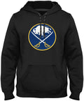 Buffalo Sabres NHL Bulletin Men Black Express Twill Logo Hoodie product image 1, provided for visual reference and product