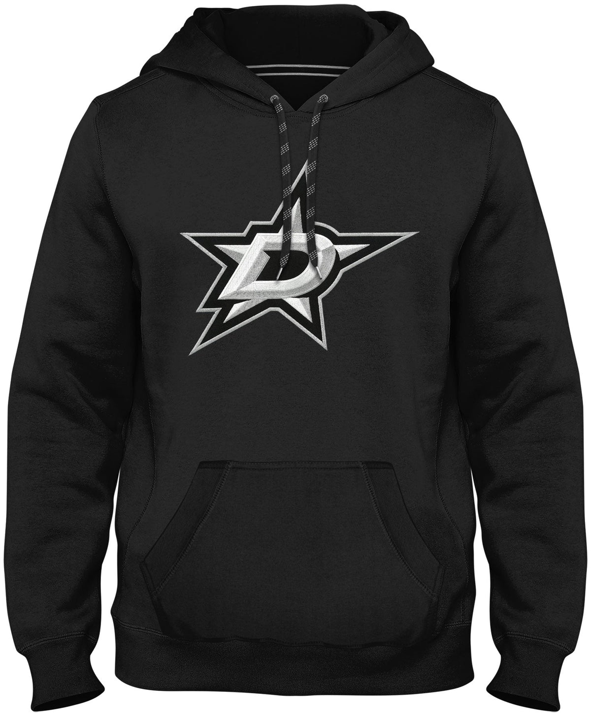 Dallas Stars NHL Bulletin Men Black Express Twill Logo Hoodie product image 1, provided for visual reference and product