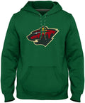 Minnesota Wild NHL Bulletin Men Green Express Twill Logo Hoodie product image 1, provided for visual reference and product