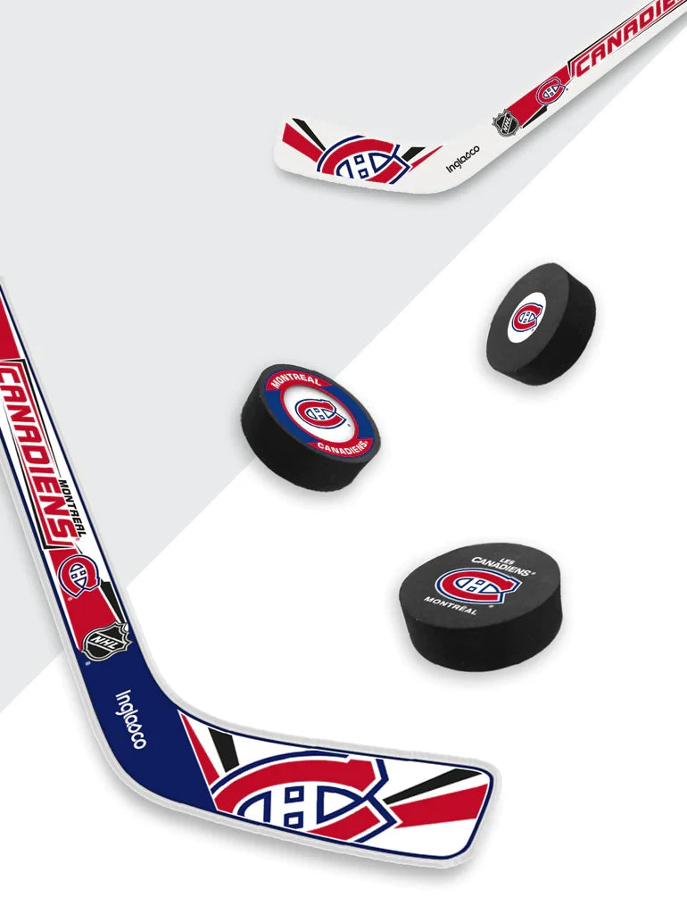 Montreal Canadiens NHL Inglasco 8 Pack Plastic Mini Stick product image 2, provided for visual reference and product detail