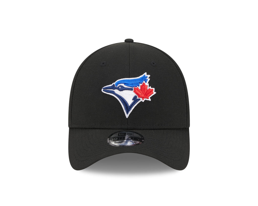 Toronto Blue Jays MLB New Era Men Black 39Thirty Team Classic Stretch Fit Hat product image 2, provided for visual reference