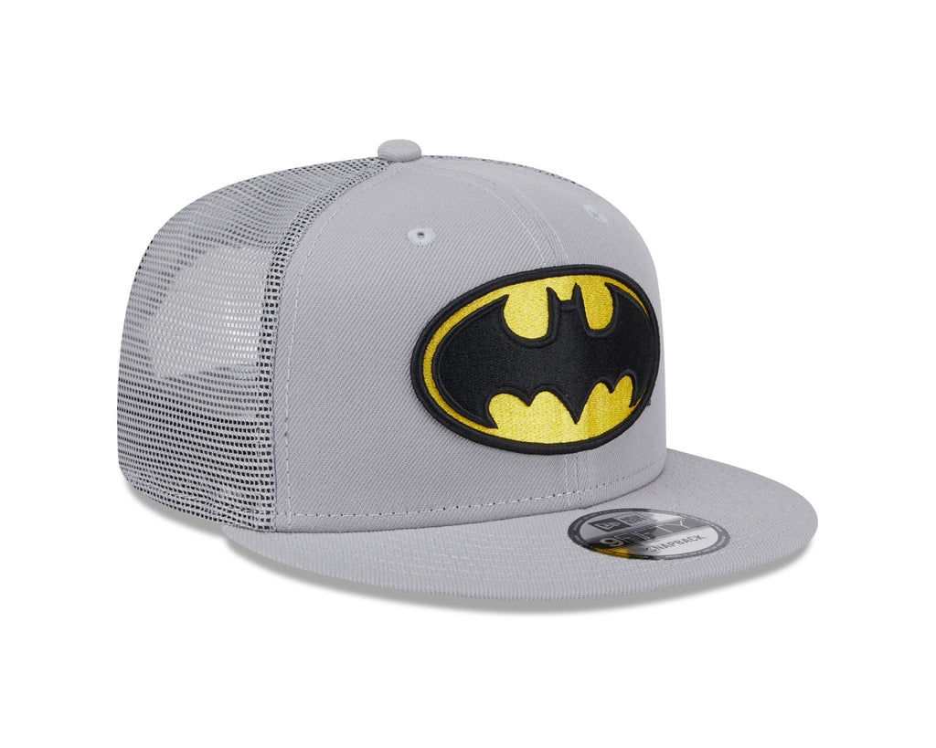 Batman DC Comics New Era Men Grey 9Fifty Trucker Snapback product image 4, provided for visual reference and product detail