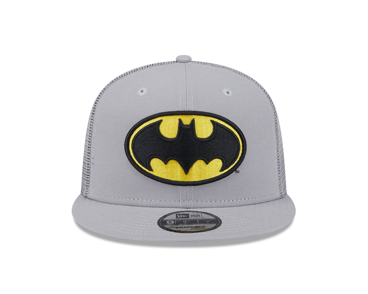 Batman DC Comics New Era Men Grey 9Fifty Trucker Snapback product image 3, provided for visual reference and product detail