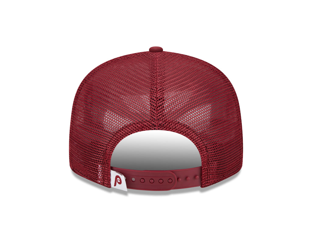 Philadelphia Phillies MLB New Era Men Burgundy 9Fifty Cooperstown Trucker Snapback product image 2, provided for visual