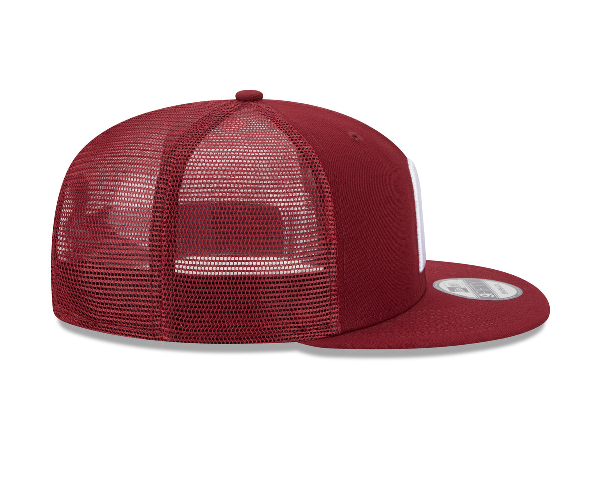 Philadelphia Phillies MLB New Era Men Burgundy 9Fifty Cooperstown Trucker Snapback product image 6, provided for visual