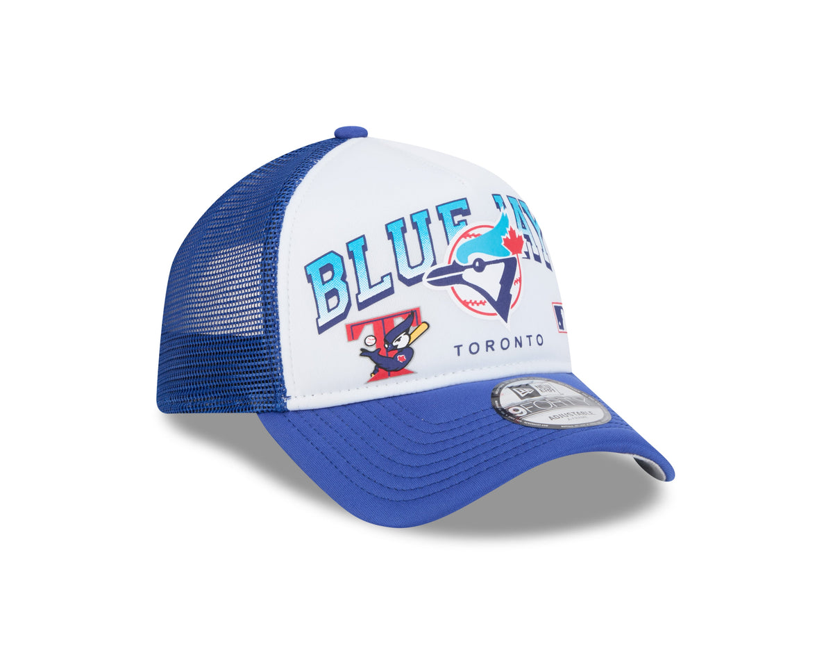 Toronto Blue Jays MLB New Era Men Royal Blue/White 9Forty Retro Wordmark Snapback product image 4, provided for visual