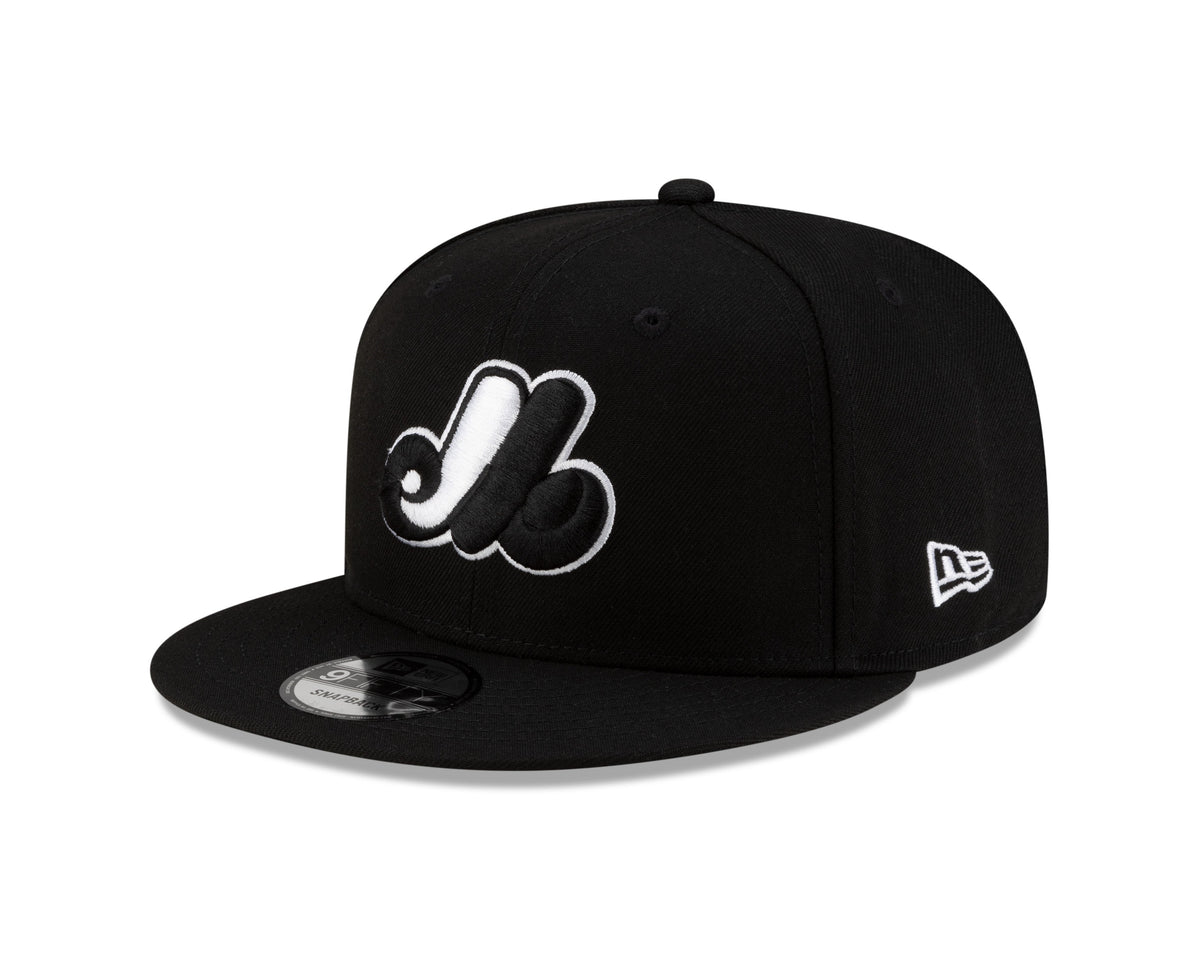 Montreal Expos MLB New Era Men Black/White 9Fifty Cooperstown National League Patch Snapback product image 5, provided for