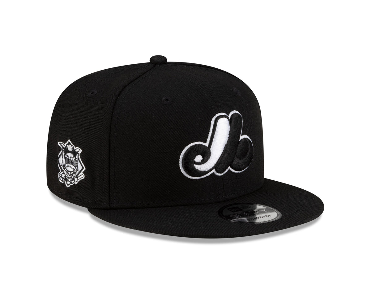 Montreal Expos MLB New Era Men Black/White 9Fifty Cooperstown National League Patch Snapback product image 1, provided for