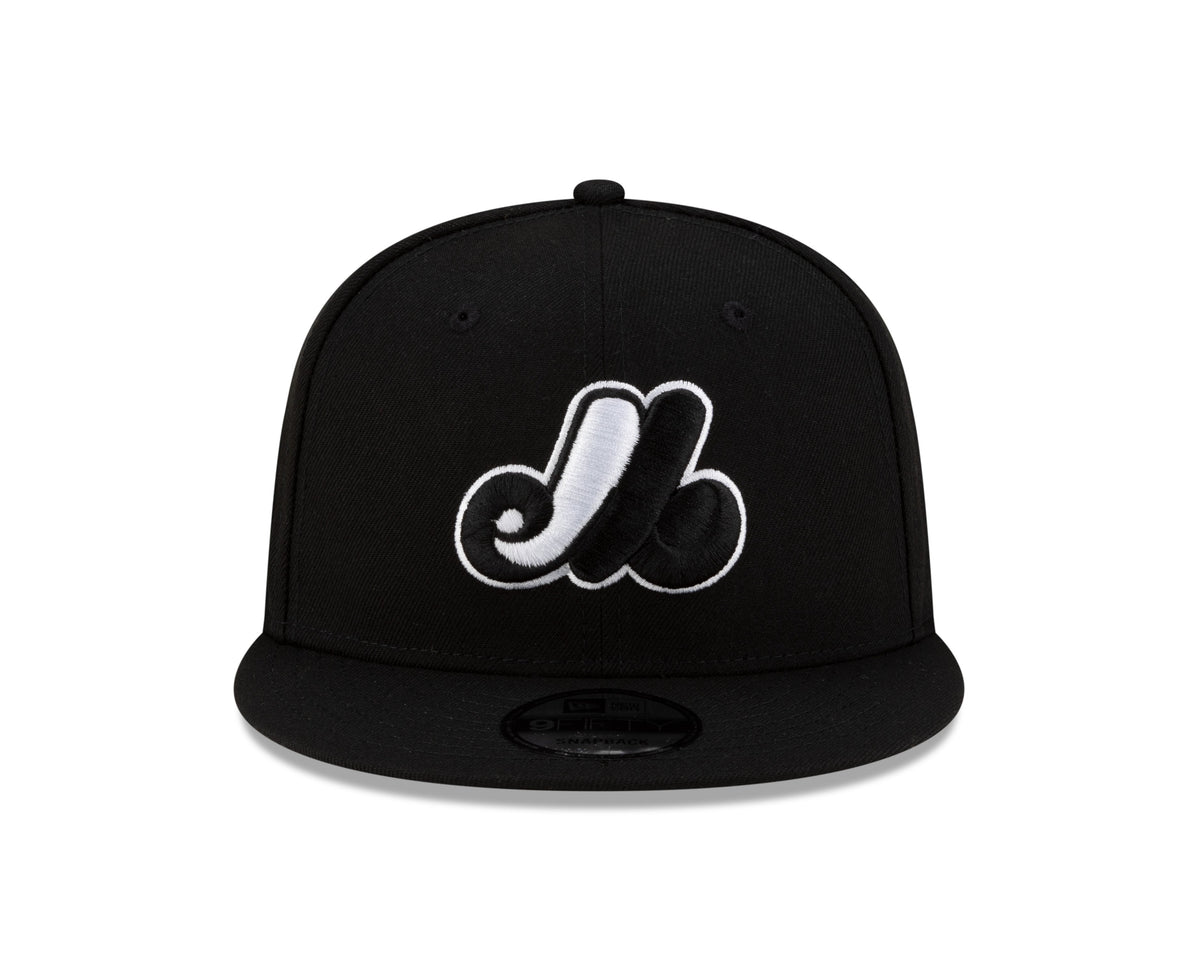 Montreal Expos MLB New Era Men Black/White 9Fifty Cooperstown National League Patch Snapback product image 6, provided for