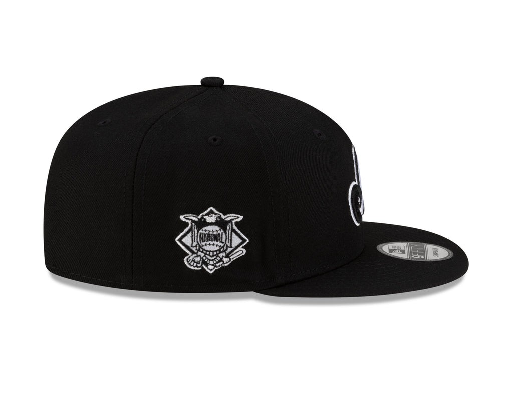 Montreal Expos MLB New Era Men Black/White 9Fifty Cooperstown National League Patch Snapback product image 3, provided for