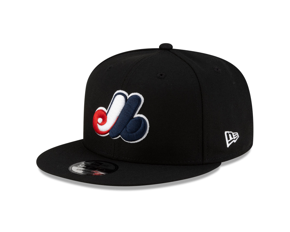 Montreal Expos MLB New Era Men Black 9Fifty Cooperstown Snapback product image 1, provided for visual reference and product