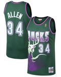 Milwaukee Bucks Ray Allen Mitchell & Ness Kelly Green 1996-97 Hardwood Classics Swingman Jersey for Men product image 1,