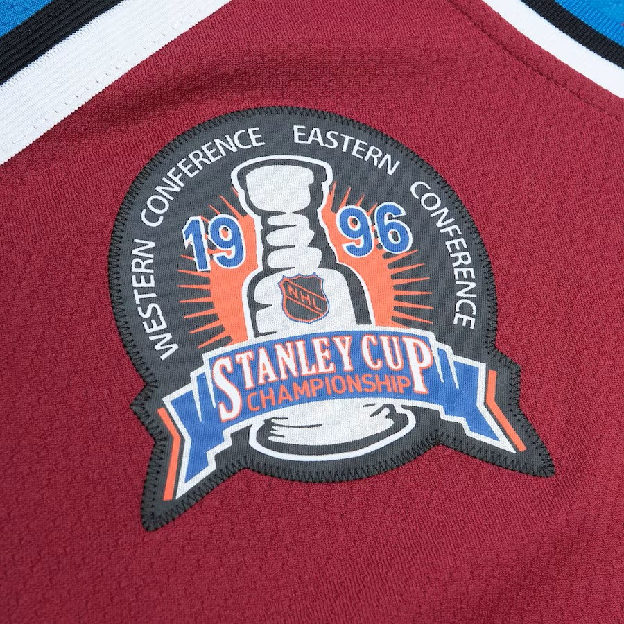 Peter Forsberg Colorado Avalanche NHL Mitchell & Ness Men Maroon 1995 Blue Line Authentic Jersey product image 6, provided