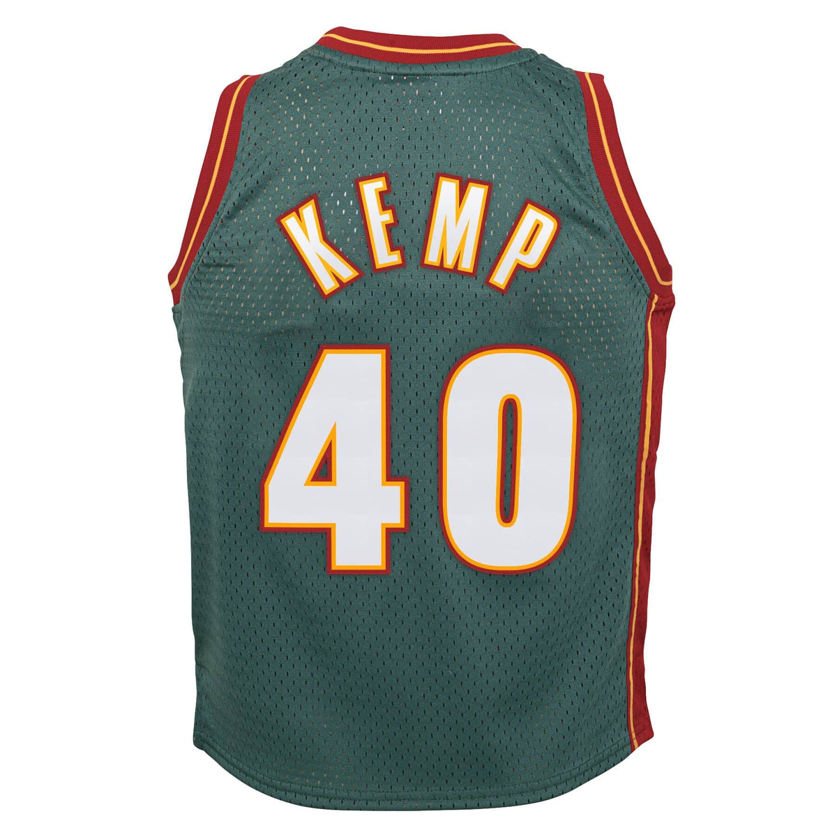 Shawn Kemp Seattle Supersonics Mitchell & Ness 1996-96 Green NBA Swingman Hardwood Classics Jersey product image 3, provided