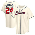 A.Braves #24 Deion Sanders Player Cream Replica Game product image 1