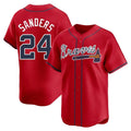 A.Braves #24 Deion Sanders Player Red Limited Home Baseball product image 1
