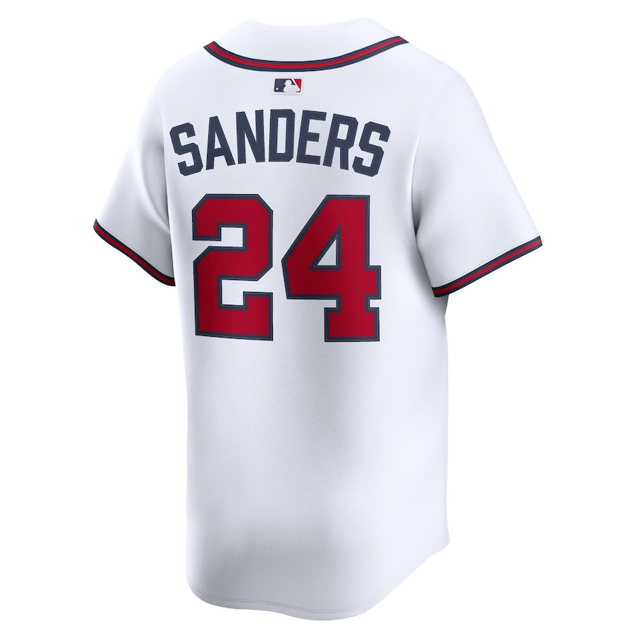 A.Braves #24 Deion Sanders Player White Limited Home product image 1