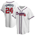 A.Braves #24 Deion Sanders Player White Replica Home product image 1