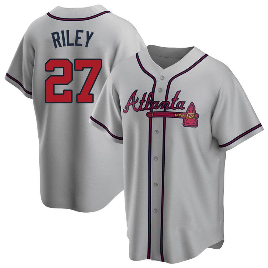 A.Braves #27 Austin Riley Player Gray Replica Game Baseball product image 1