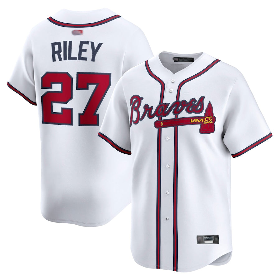 A.Braves #27 Austin Riley Player White Limited Home Game product image 1