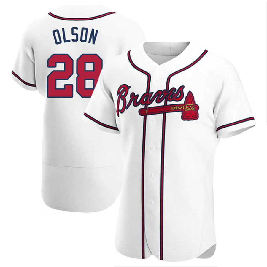 A.Braves #28 Matt Olson Player White Limited Elite Stitches product image 1