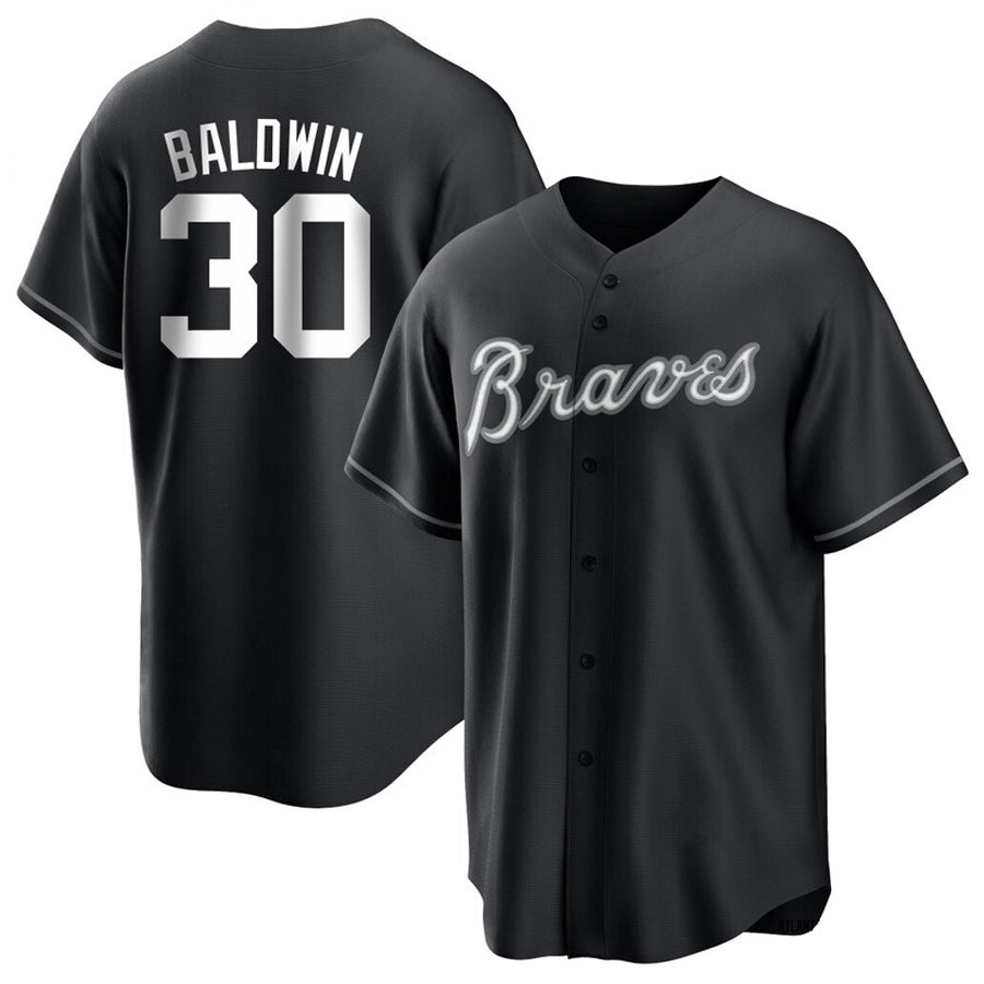 A.Braves #30 Drake Baldwin Player Black Game Baseball product image 1