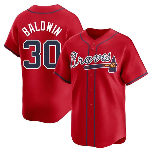 A.Braves #30 Drake Baldwin Player Red Limited Home Baseball product image 1