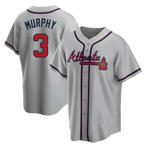 A.Braves #3 Dale Murphy Player Gray Replica Game Baseball product image 1