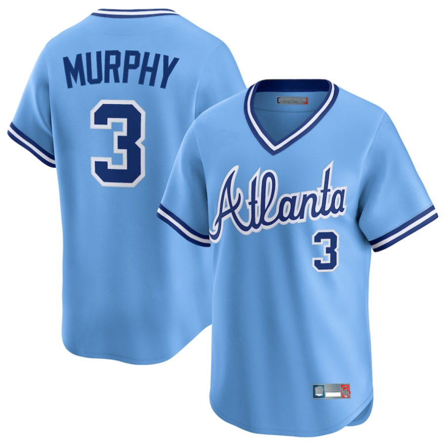 A.Braves #3 Dale Murphy Player Light Blue Throwback product image 1