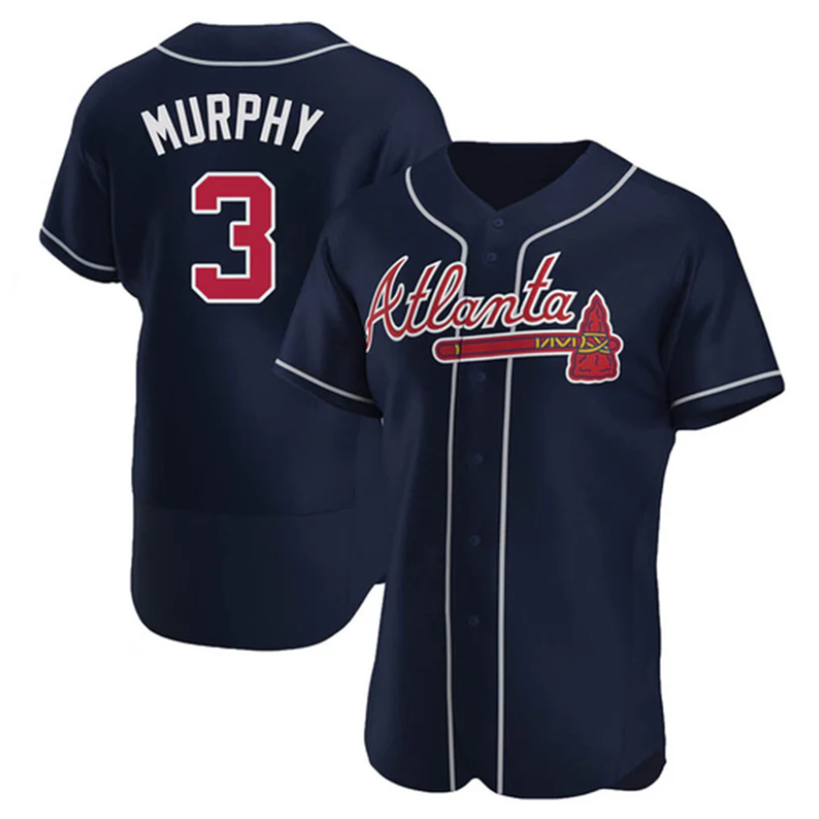 A.Braves #3 Dale Murphy Player Navy Limited Elite Baseball product image 1