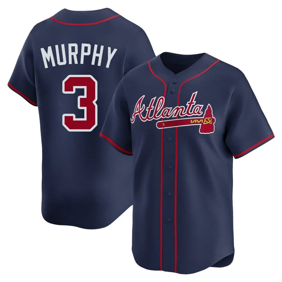 A.Braves #3 Dale Murphy Player Navy Limited Home Baseball product image 1