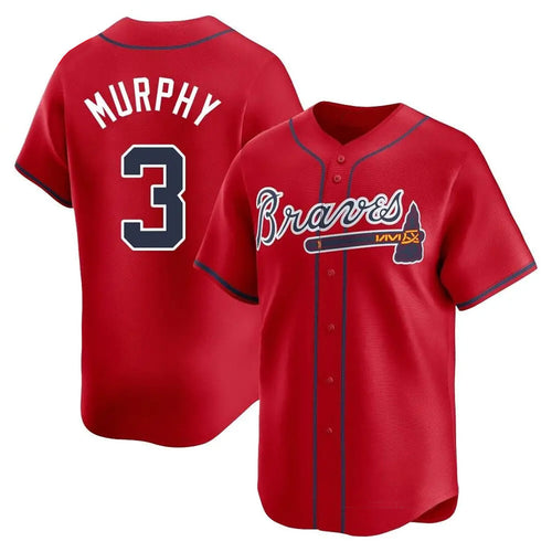 A.Braves #3 Dale Murphy Player Red Limited Home Baseball product image 1