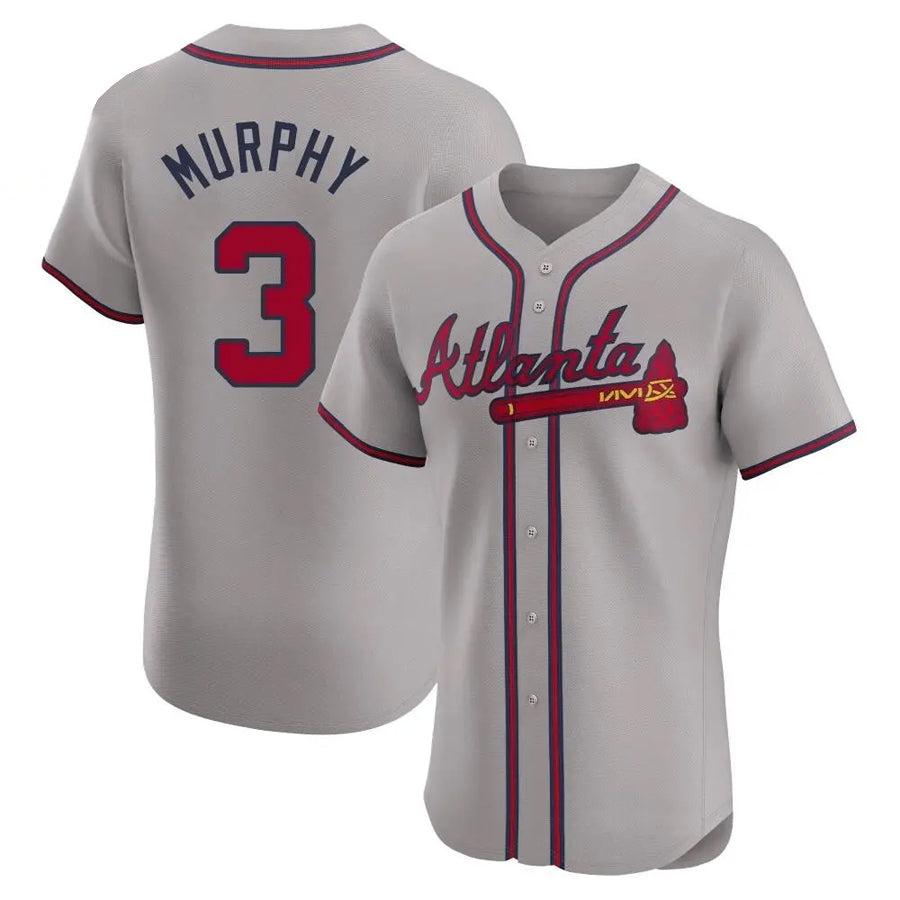 A.Braves #3 Dale Murphy Player White Limited Home Elite product image 1