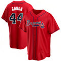 A.Braves #44 Hank Aaron Player Red Home Game Baseball product image 1