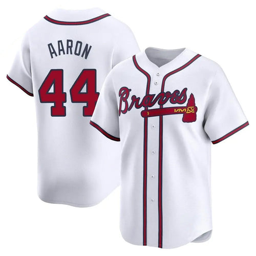 A.Braves #44 Hank Aaron Player White Home Game Baseball product image 1