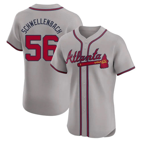 A.Braves #56 Spencer Schwellenbach Player Gray Limited product image 1