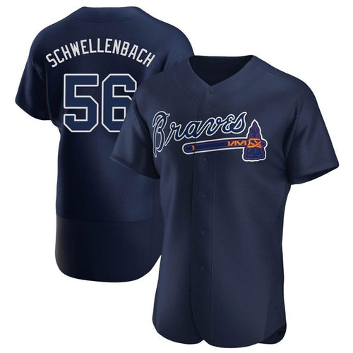 A.Braves #56 Spencer Schwellenbach Player Navy Alternate product image 1