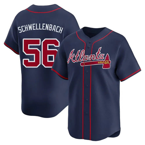 A.Braves #56 Spencer Schwellenbach Player Navy Limited Home product image 1