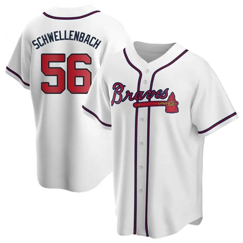 A.Braves #56 Spencer Schwellenbach Player White Game product image 1