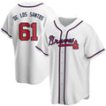 A.Braves #61 Enyel De Los Santos Player White Game Baseball product image 1